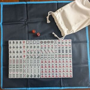 New Sealed Classic Chinese Mahjong 144 Acrylic Tiles Travel Size (small tiles)